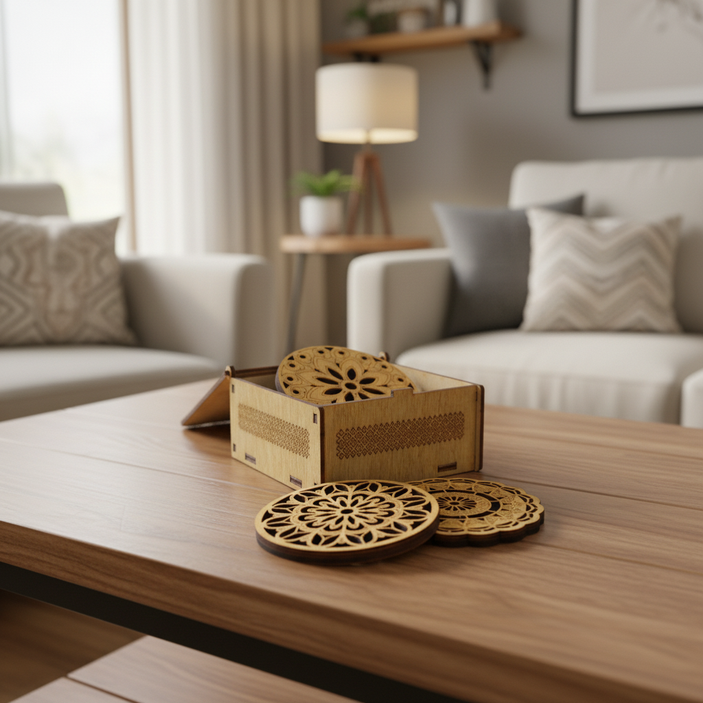 Σετ Ξύλινων Σουβέρ “Mandala Mix”