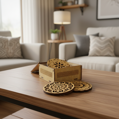 Σετ Ξύλινων Σουβέρ “Mandala Mix”