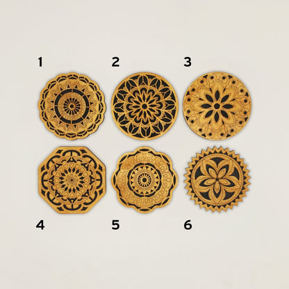 Σετ Ξύλινων Σουβέρ “Mandala Mix”