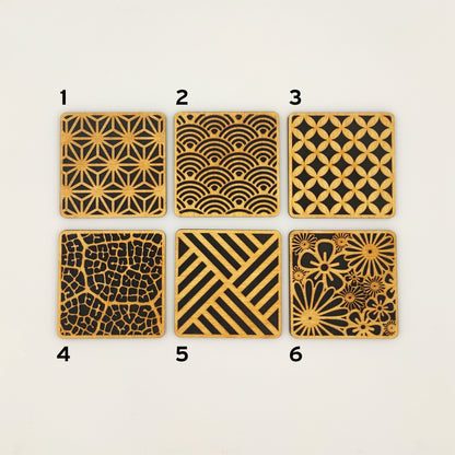 Σετ Ξύλινων Σουβέρ “Pattern Mix”