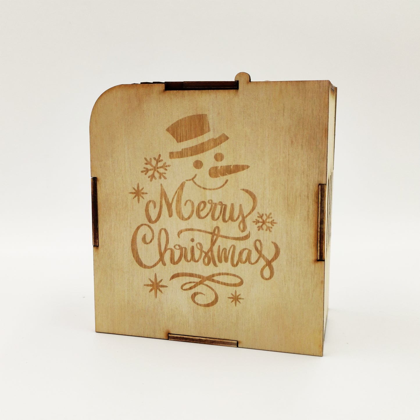 Σετ Ξύλινων Χριστουγεννιάτικων Στολιδιών με Δύο Επίπεδα