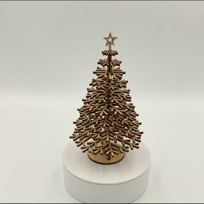 Ξύλινο Χριστουγεννιάτικο Δέντρο - Νιφάδα