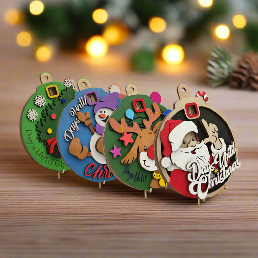 Ξύλινα Χριστουγεννιάτικα Στολίδια Countdown